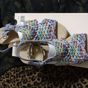 Kohl’s SO multicolor wedge sandals shoes size 8.5